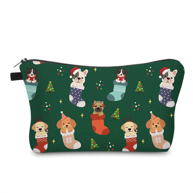 Pouch - Christmas Dog Stocking Green - PREORDER