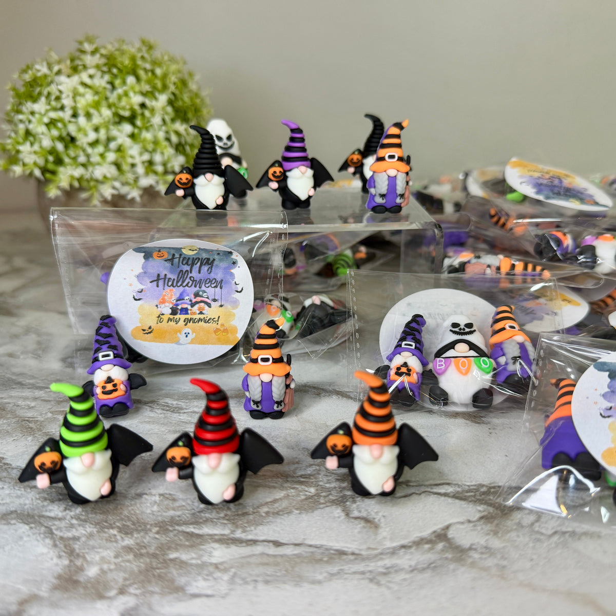 Gnome Figurines - Halloween Assortment (3 pack) - Halloween Sticker