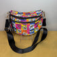 The Roni Nylon Crossbody - Colorful Checkered Daisy Floral
