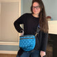 The Roni Nylon Crossbody - Dark Blue Hearts