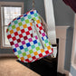 The Roni Nylon Crossbody - Checkered Colorful White