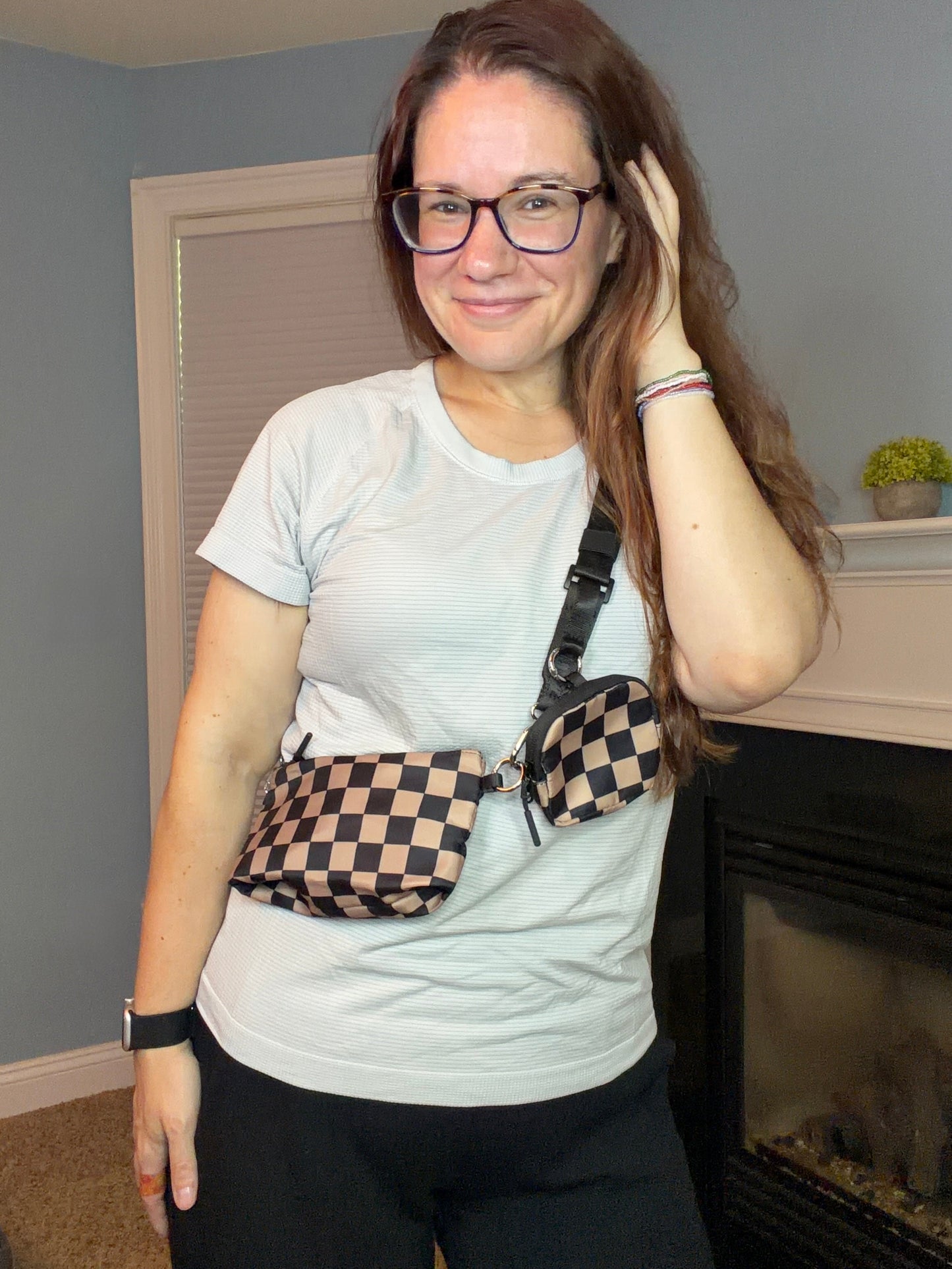 Tara - Double Pouch Nylon Crossbody