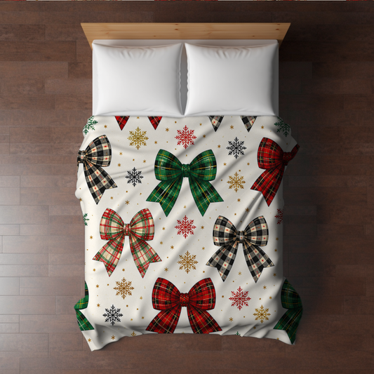 Blanket Christmas - Cream Bows - PREORDER