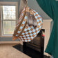 The Roni Nylon Crossbody - Checkered Camel