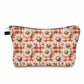Pouch - Floral Orange Gingham Daisy