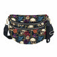 The Roni Nylon Crossbody - Halloween Fall Skull Floral