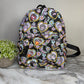 Mini Backpack - Cat Paw Meow on Black