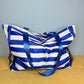 Tote Bag - Summer Stripes - Medium Blue