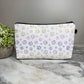 Pouch - Dog Cat Paw Pink Purple on White