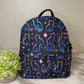 Mini Backpack - Halloween Fall - Cat Neon Outline