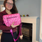 The Roni Nylon Crossbody - Animal Print Hot Pink