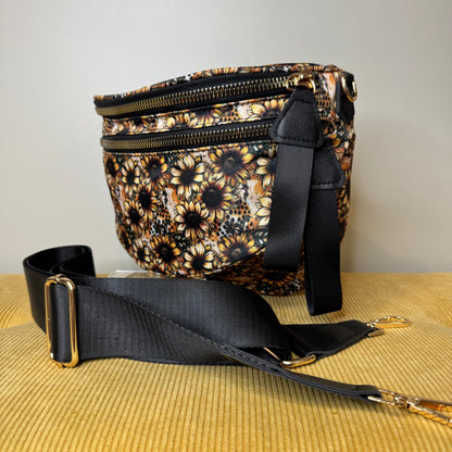 The Roni Nylon Crossbody - Sunflower Dot