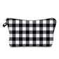 Pouch - Plaid Black White