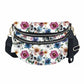 The Roni Nylon Crossbody - Halloween Fall Skull Floral on White