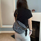 The Roni Nylon Crossbody - Checkered Black + Grey