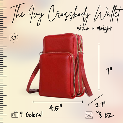 Ivy Crossbody Wallet + Purse - Medium Pink