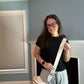 The Roni Nylon Crossbody - Checkered Beige