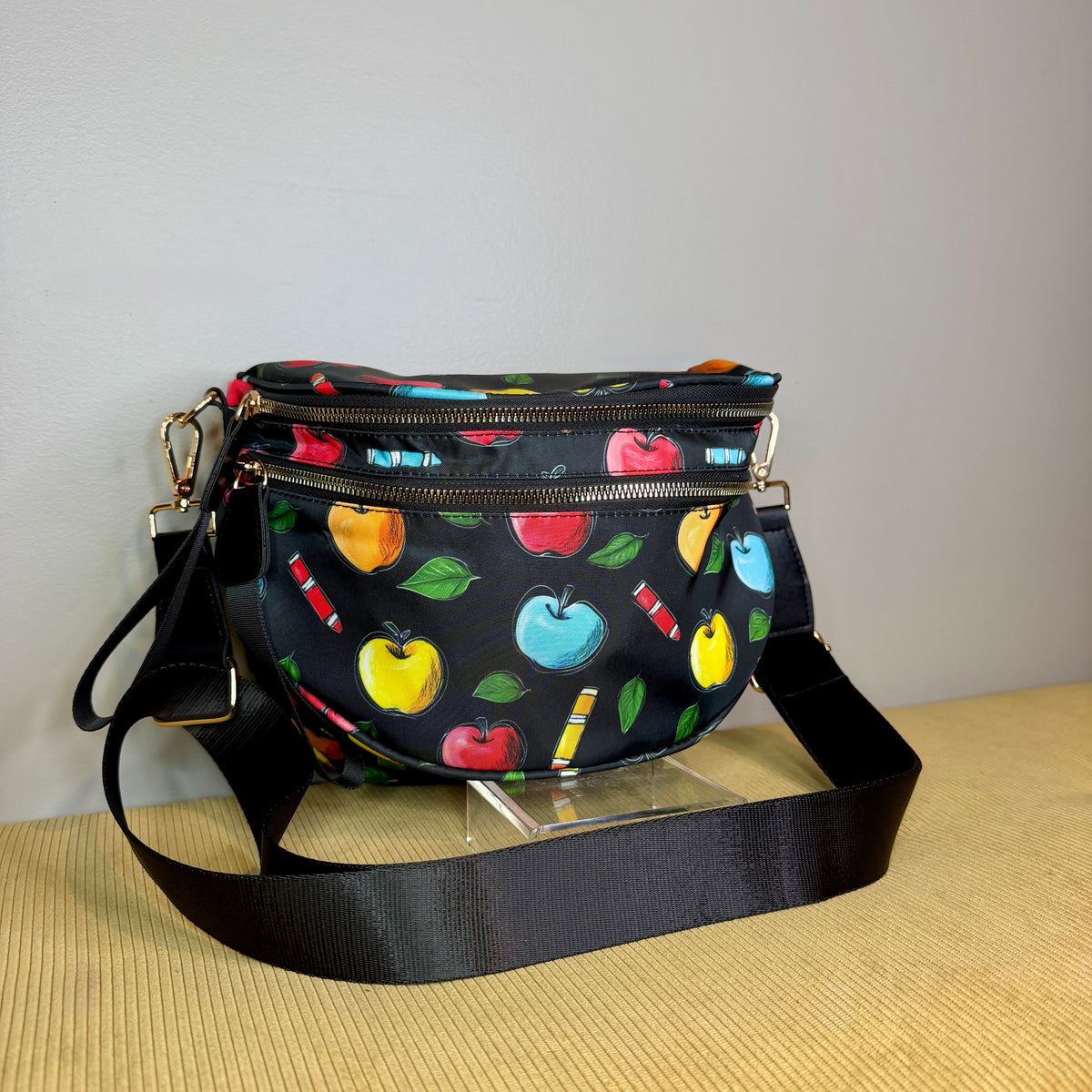 The Roni Nylon Crossbody - Apple Pencil Teacher