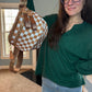 The Roni Nylon Crossbody - Checkered Camel