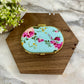 Compact Mirror - Blue Floral (by shape)