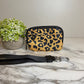 Rue - Nylon Wristlet Wallet - Gold Black Animal