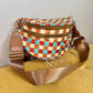 The Roni Nylon Crossbody - Camel Aqua Checker