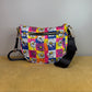 The Roni Nylon Crossbody - Colorful Checkered Daisy Floral