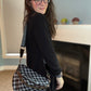The Roni Nylon Crossbody - Checkered Black + Grey