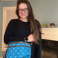 The Roni Nylon Crossbody - Dark Blue Hearts