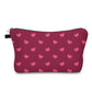 Pouch - Heart, Maroon Dark Pink