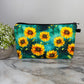 Pouch - Floral Sunflower Teal
