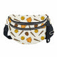 The Roni Nylon Crossbody - Softball on White