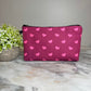 Pouch - Heart, Maroon Dark Pink