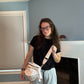 The Roni Nylon Crossbody - Checkered Beige