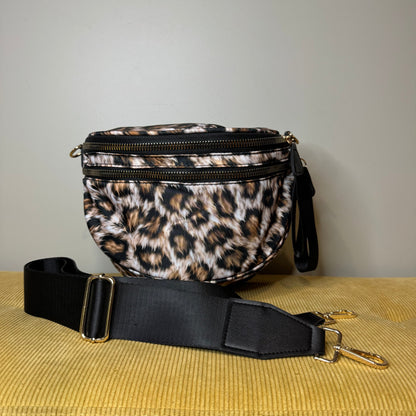 The Roni Nylon Crossbody - Realistic Animal Print