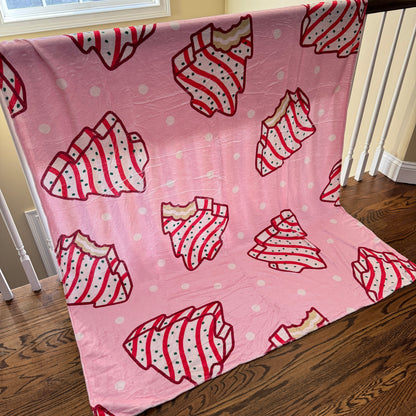 Blanket - Christmas - Pink Christmas Tree Cakes - PREORDER