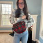 The Roni Nylon Crossbody - Red Plaid