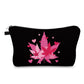 Pouch - Weed Leaves Pink