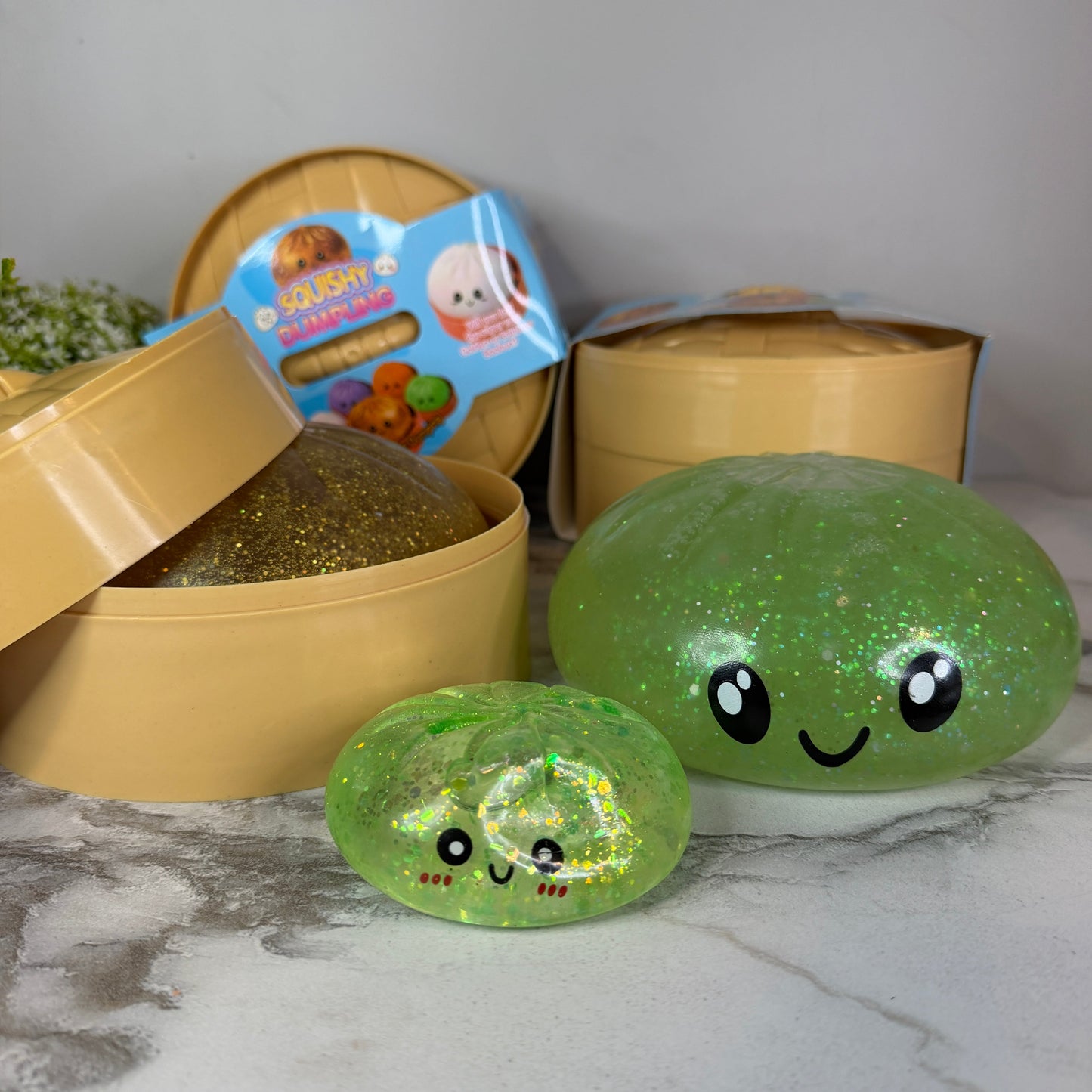Squishy Toy - XL Jumbo Dumpling, Quick Squeeze Glitter