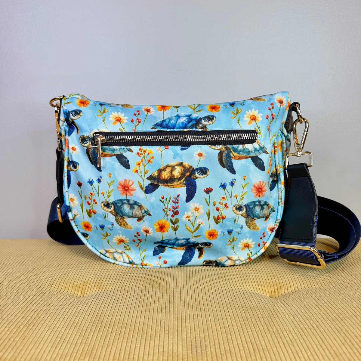 The Roni Nylon Crossbody - Turtle Floral