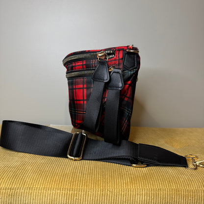 The Roni Nylon Crossbody - Red Plaid - PREORDER