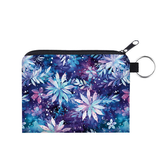 Mini Pouch - Christmas Blue Purple Snowflake - PREORDER