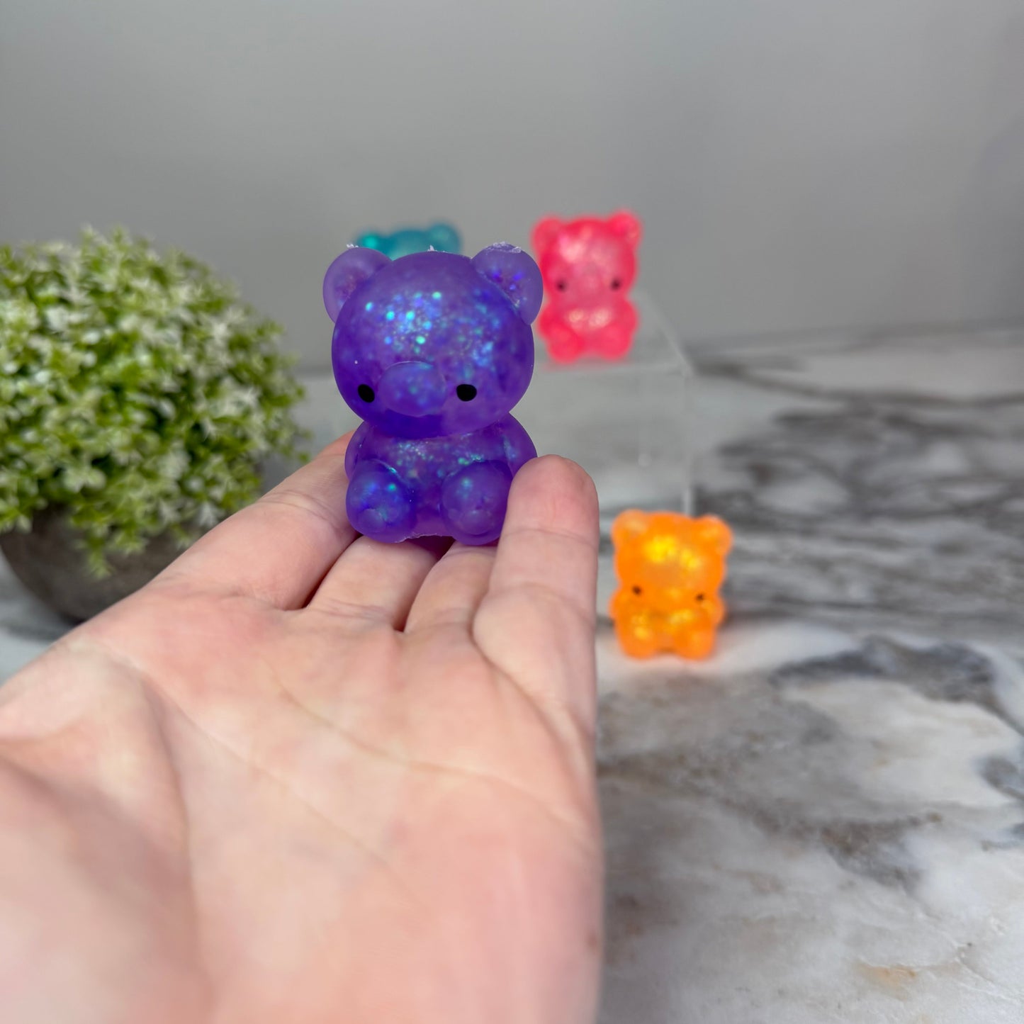 Squishy Toy - Glitter Gummy Bear