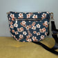 The Roni Nylon Crossbody - Floral Navy Pink Cherry Blossom