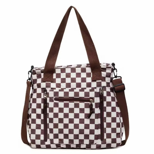 Caitlin Handbag - Corduroy Checker - PREORDER
