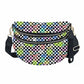 The Roni Nylon Crossbody - Halloween Fall Rainbow Bat Checker