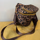 The Roni Nylon Crossbody - Black & Caramel Animal Print