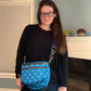 The Roni Nylon Crossbody - Dark Blue Hearts
