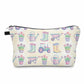 Pouch - Floral Tractor Boots Watering Can Checkered