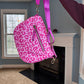 The Roni Nylon Crossbody - Animal Print Hot Pink